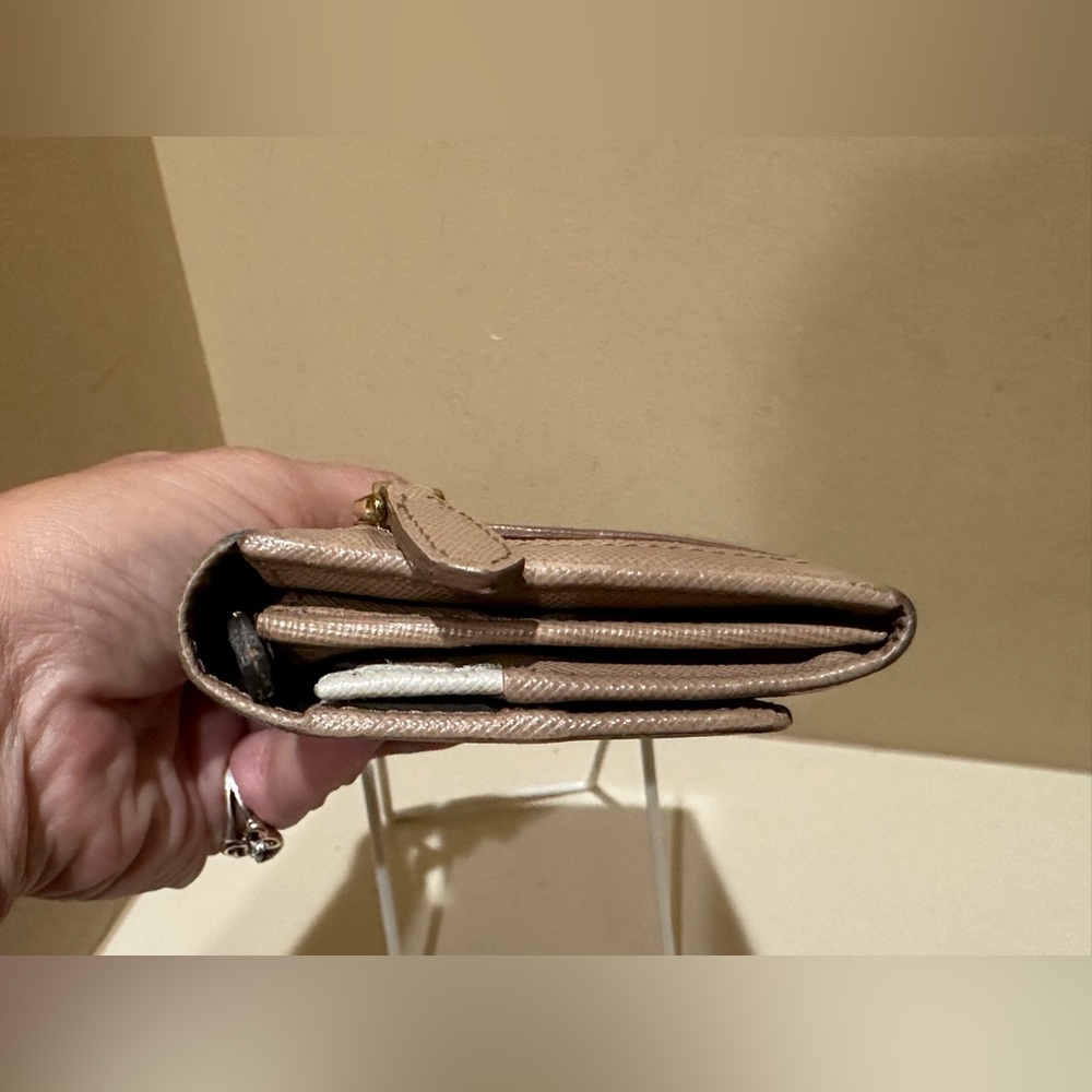 PRADA Tricolor Saffiano Double Snap Wallet - Picture 6 of 16